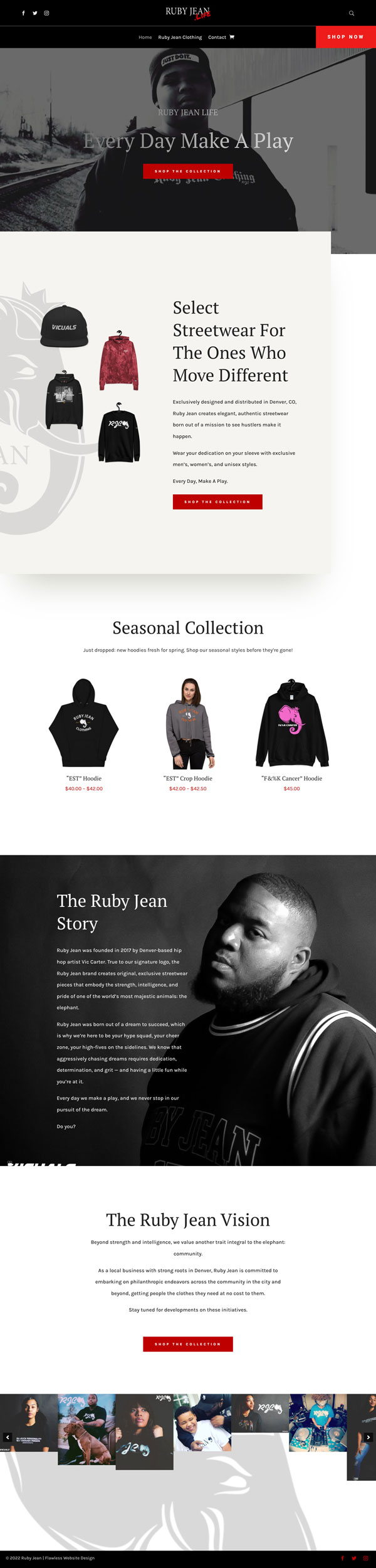 Ruby Jean Website Design